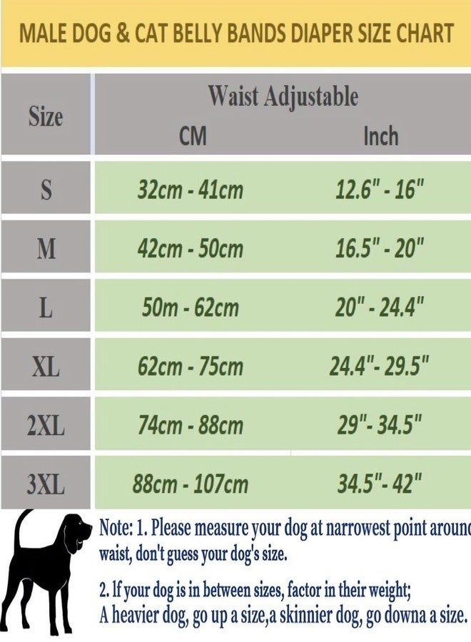 PETANGEL Dog Diapers Male, Washable Doggie Belly Bands for Large Dogs,Waterproof Super Absorbent Puppy Wraps Cover Sanitary Nappies Pants Reusable, Belly Bands Dogs (Size: XL) - Image 5